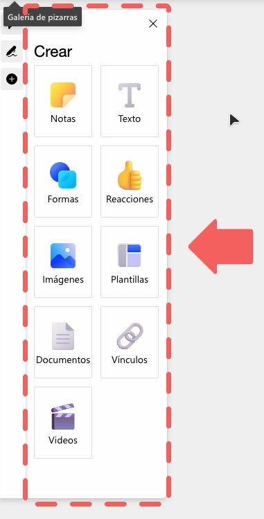 Herramientas para la pizarra blanca en Microsoft Teams